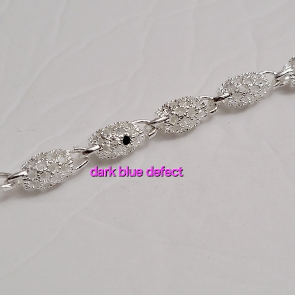 925 SS Light Sterling Silver fireball filigree Bracelet - Picture 5 of 6